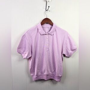 Everlane The Oversized Cotton Polo Shirt lavender size SM new